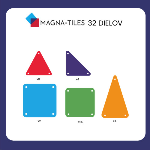Magnetická stavebnica 32 dielov Magna-tiles