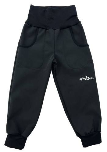 Čierne softshell nohavice s reflexným prvkom a lemom RDX