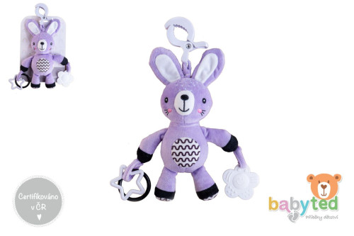 Hrkálka plyš 30 cm záves na postieľku/kočík 0 m+ babyted
