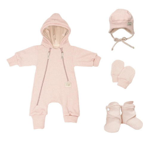 Overal pre bábätko rastúci svetrový Powder pink Esito