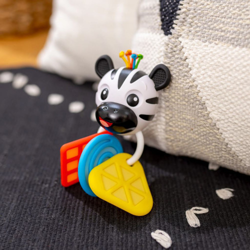 Hryzátko s hrkálkou zebra Zen ™ Shake-a-Shape bez Bpa 0 m+ Baby Einstein