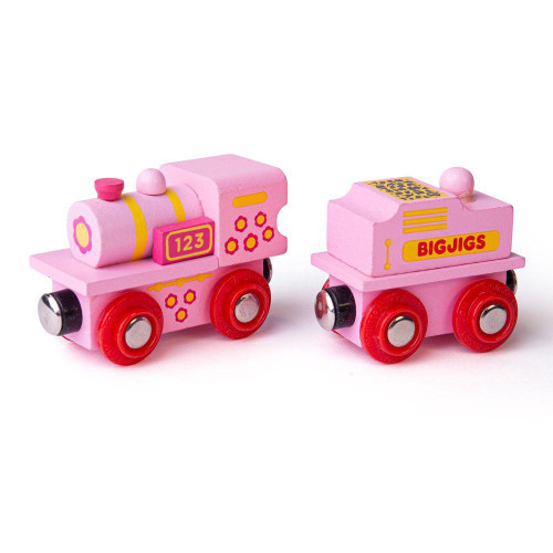Ružová mašinka s tendrem Bigjigs Rail