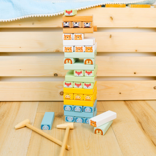 Jenga Zvieratká Pastel