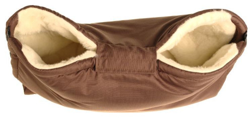 Merino rukávnik na kočík z ovčej/ťavej vlny na zips 30 x 50 cm