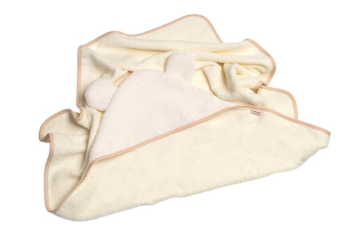 Dojčenská osuška s kapucňou a uškami Boucle 80x80 cm froté Baby Nellys