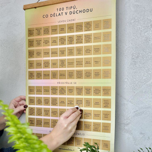 Stierací plagát - 100 tipov, čo robiť na dôchodku