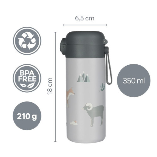 Termoska na tekutiny so slamkou a silikónovým držiakom 350 ml Zopa