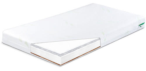 Detský matrac do postieľky 60x120 cm kokos-pena-pohánka Luxe Aloe Vera