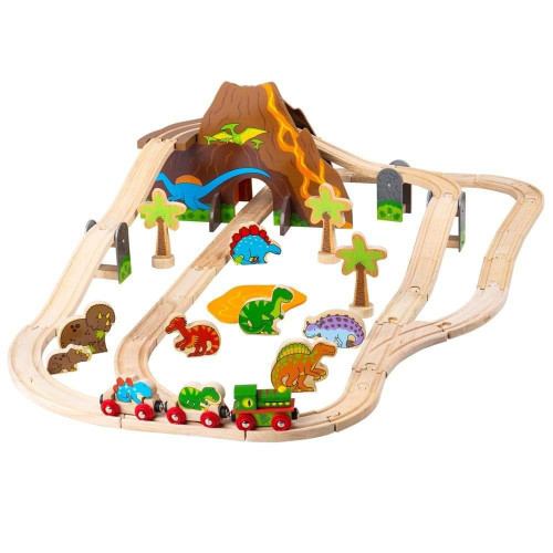 Drevená vláčikodráha dinosaury Bigjigs Rail