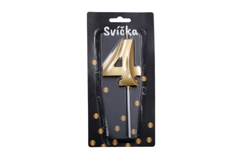 Párty sviečka číslo zlatá