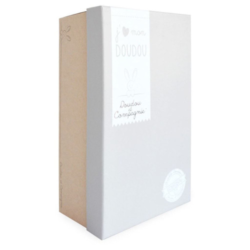 Darčeková sada Plyšový muchláčik sivý Medvedík 25 cm Doudou