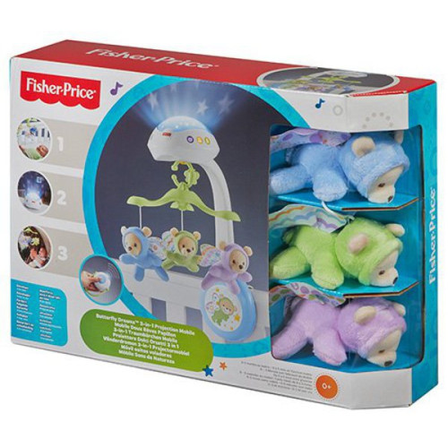 Kolotoč nad postieľku motýlikovia Fisher Price