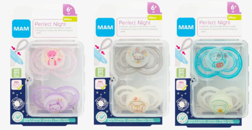 Cumlík Perfect Night silikón 6m+ MAM so sterilizačným boxom