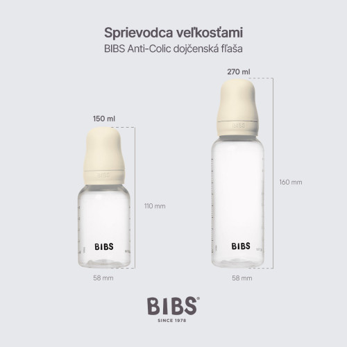 Antikoliková fľaša so silikónovým cumlíkom 270 ml Bibs