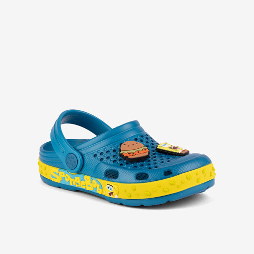 Detské nazúvaky clogsy Lindo SpongeBob Modré Coqui Vel. 30/31