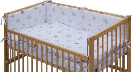 Detská postieľka s kompletnou výbavou 120 x 60 cm Labra Scarlett