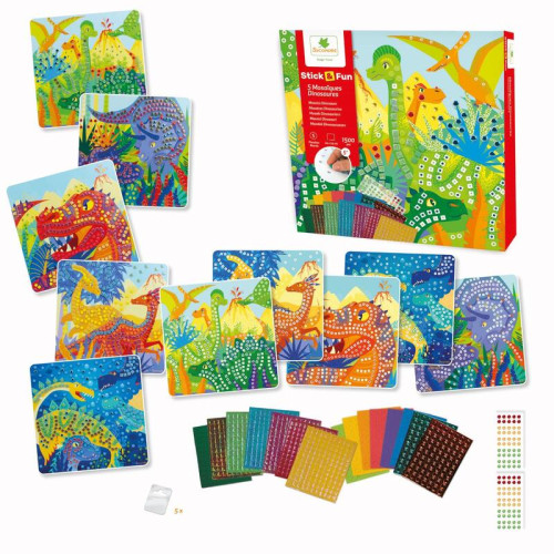 Mozaika Stick & Fun Dinosaury 5 ks Sycomore