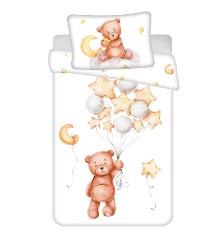 Obliečky do postieľky Macko Cute baby 100 x 135, 40 x 60 cm Jerry Fabrics