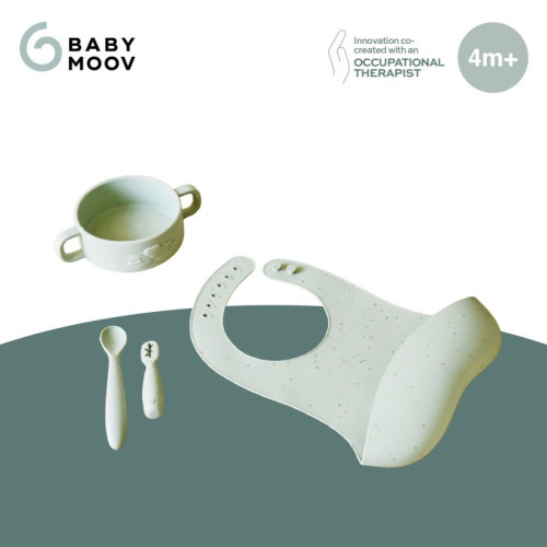 Silikónová jedálenská súprava Baby First meal set Mini Babymoov