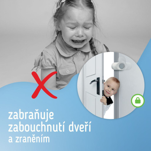 Detská otočná zarážka do dverí s nastavením polohy 2 ks Sipo