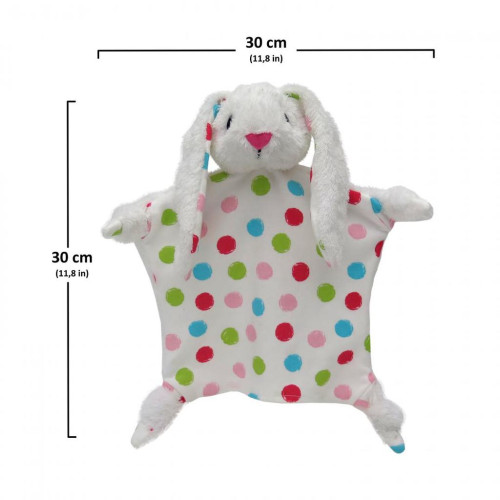 Králik 30 cm biely, uzlíkový maňuška