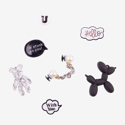 Amulety - ozdoby na topánky Amuletz Hello Dog mix Coqui