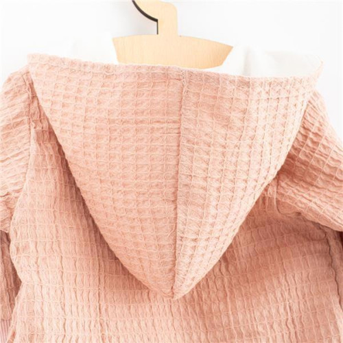 Dojčenský mušelínový overal s kapucňou New Baby Comfort clothes ružová