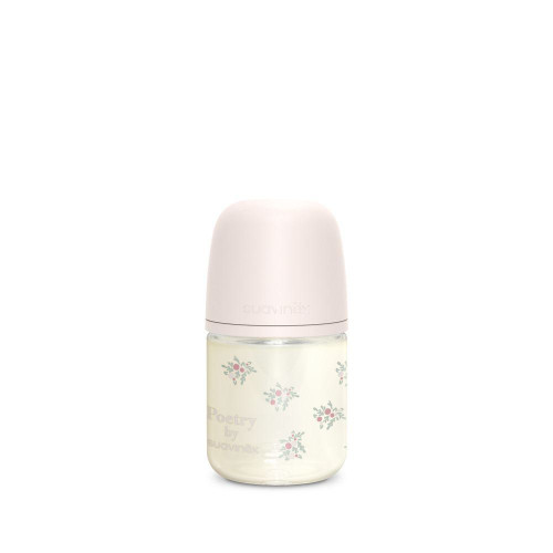 Fľaša sklo Poetry 120 ml fyziologická SX Pro 0 m+ SF Suavinex