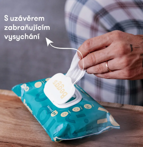 Vlhčené splachovateľné obrúsky (64 ks) 12 ks Beggs