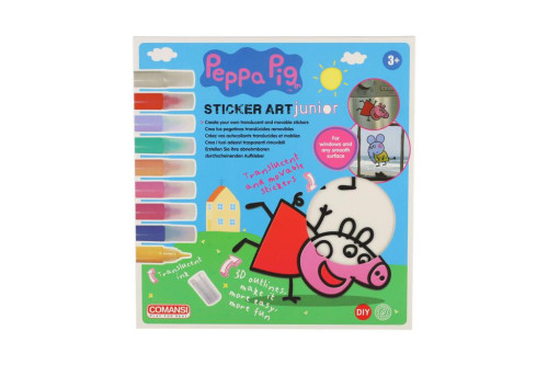 Okenné samolepky a omaľovánky Peppa Pig s farbami