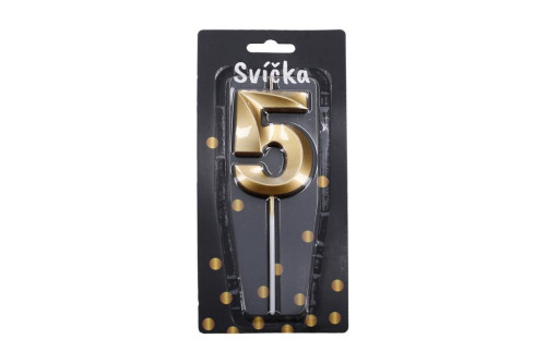 Párty sviečka číslo zlatá