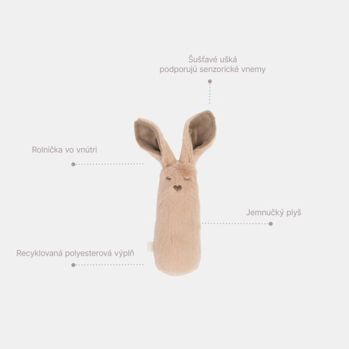Bibs Kangaroo plyšová hrkálka