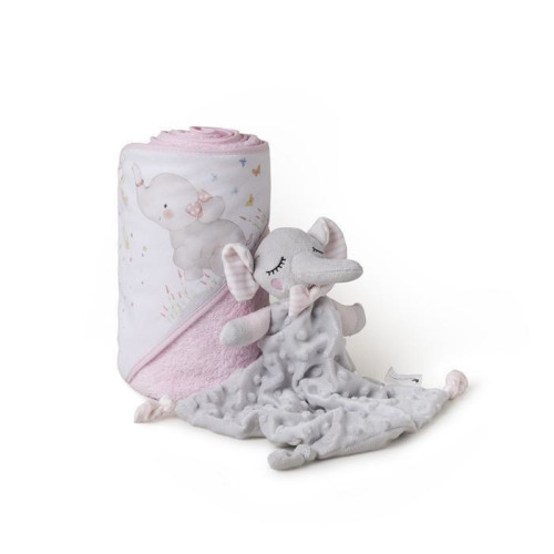 Set froté osuška 100 x 100 cm Interbaby Sloník + prítulka