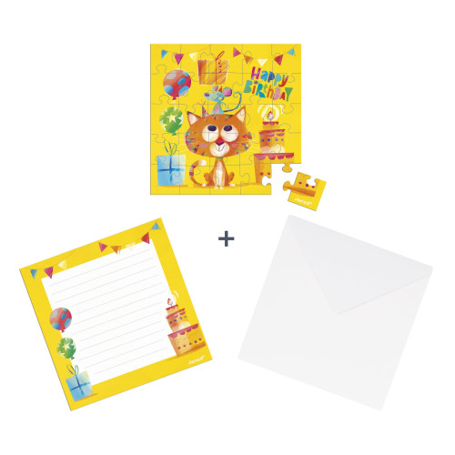 Blahoželanie k narodeninám s puzzle Janod