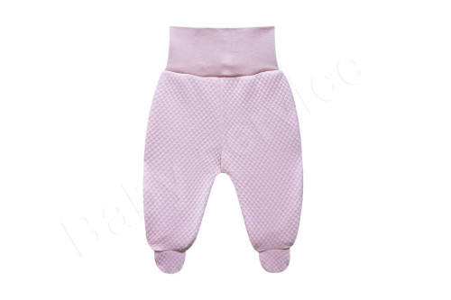 Prešívané polodupačky lososové Baby Service