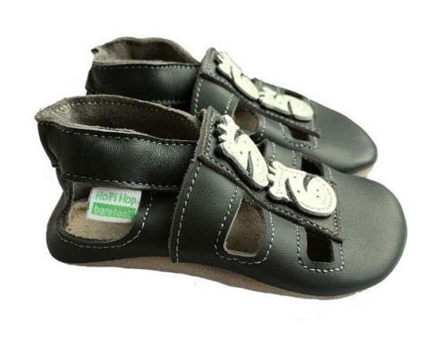 Kožené capáčky sandálky Barefoot Vel. M (6-12 mes.) Hopi Hop