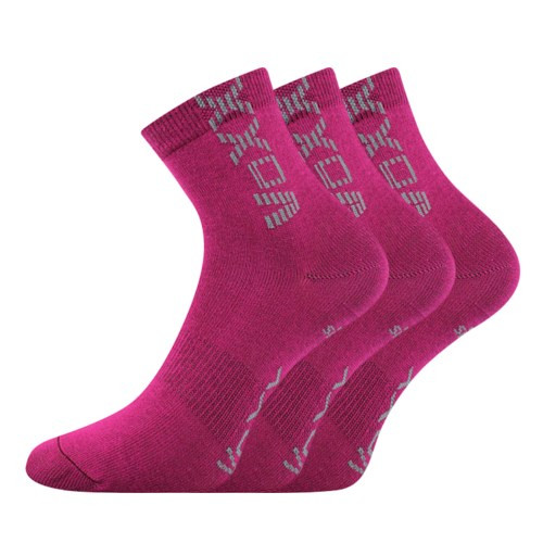 Ponožky detské Adventurik so striebrom Fuxia (3 páry)