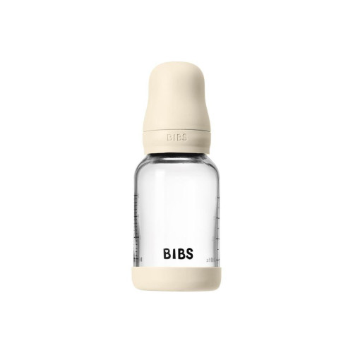 Sklenená fľaša proti kolike so silikónovým cumlíkom 120 ml BIBS