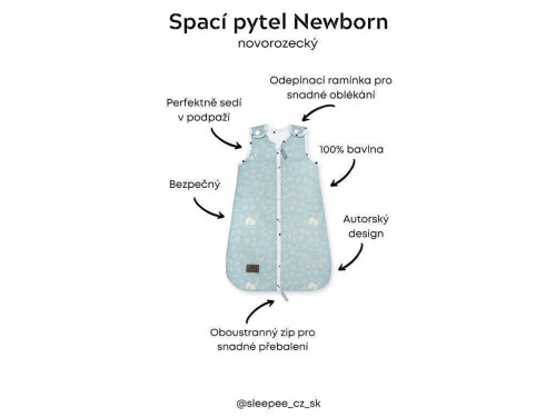 Spací vak Newborn Vintage Sleepee
