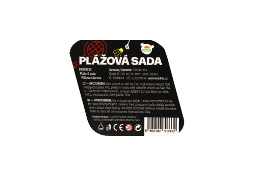 Plážová sada pálky 2 ks s loptičkou a košíčkom farebné
