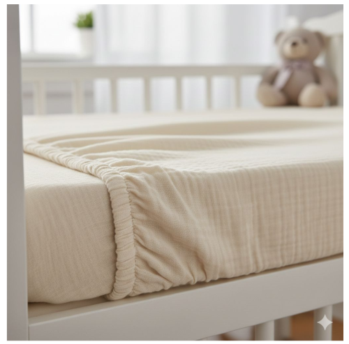 Mušelínové prestieradlo do postieľky 60x120 cm Prem