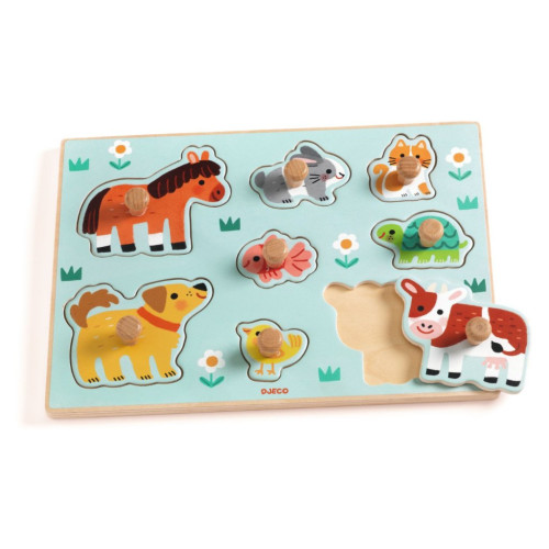 Vkladacie puzzle Zvieratá z farmy Djeco