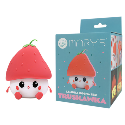 LED silikónová nočná lampička - jahôdka Mary's