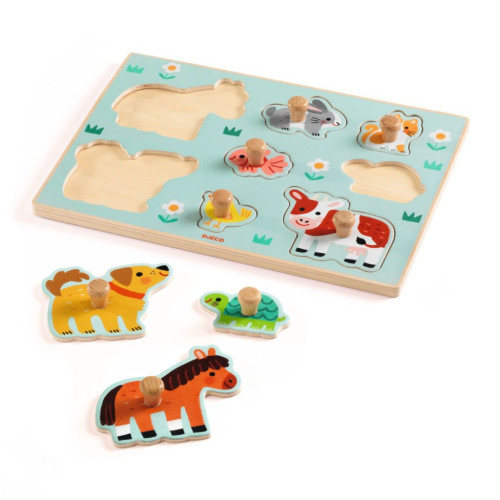 Vkladacie puzzle Zvieratá z farmy Djeco