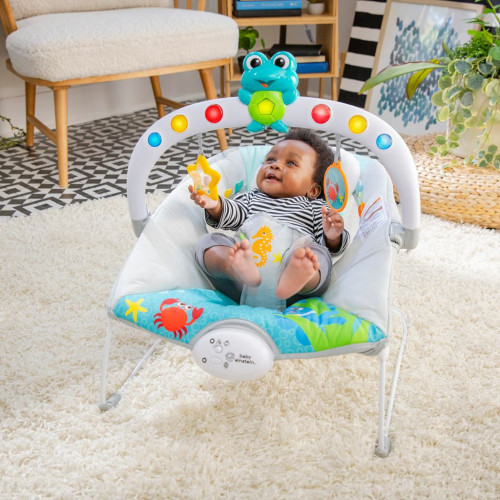 Lehátko hudobné vibračné so svetlami Kick to It Neptune do 9 kg Baby Einstein