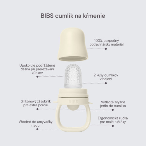 Silikónový cumlík na kŕmenie Bibs