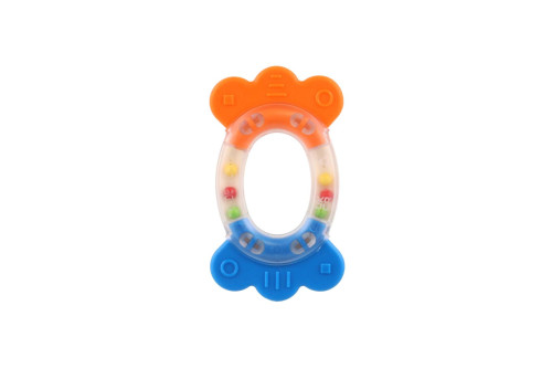 Hrkálka / Hryzátko ovál plast / silikón 11 cm, 0 m+