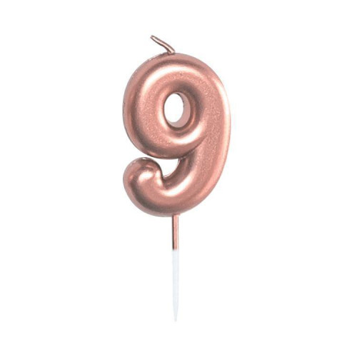 Sviečka tortová rose gold 5 cm