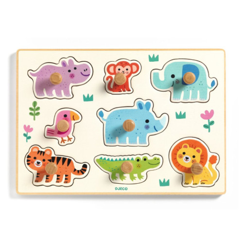 Vkladacie puzzle Zvieratá z džungle Djeco