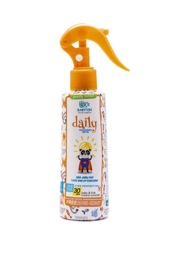 Prírodný opaľovací krém v spreji 200 ml Babyton